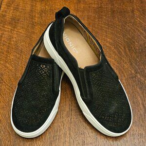 Bionic Kimmie Black Suede Arch Support Slip on Loafers Size 8